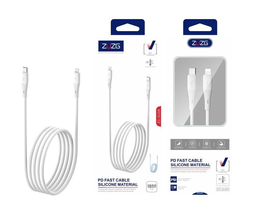 GJ04 Fast Charging Charging & Data Cable with Silicone, Freeze-Proof