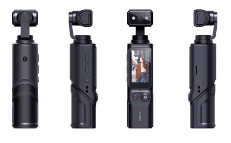 Pocket gimbal stabilizer with built-in camera, OEM