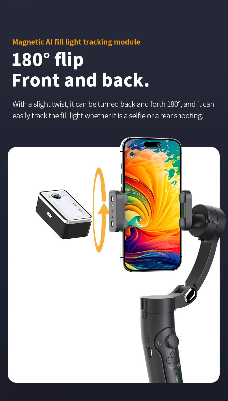 M3 3-Axis Compact Gimbal Stabilizer with Foldable