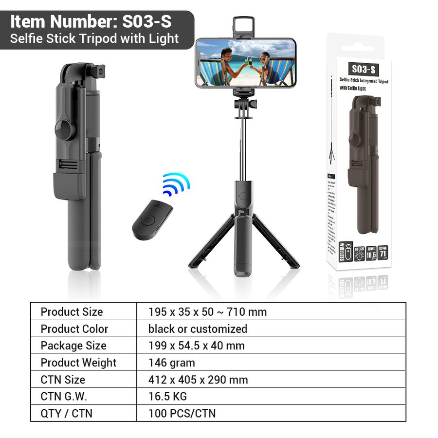 Tripod Selfie Stick view 3