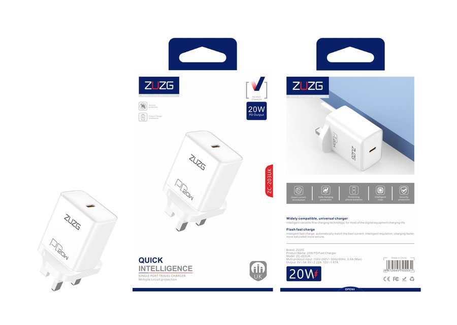 ZC-203 20W Travel Charger