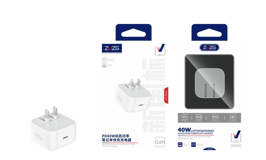 ZC-PD04 Fast Charging GaN Wall Charger with Head Only