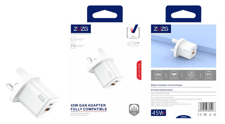 ZC-UC19UK 45W Travel Charger