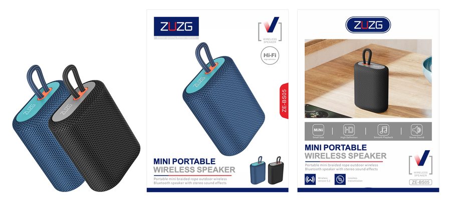 ZE-BS05 Compact Wireless Audio with Bluetooth, Speaker