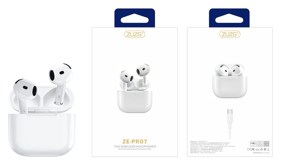 ZE-BZPRO7-TW Wireless Audio with Cable, Earphone
