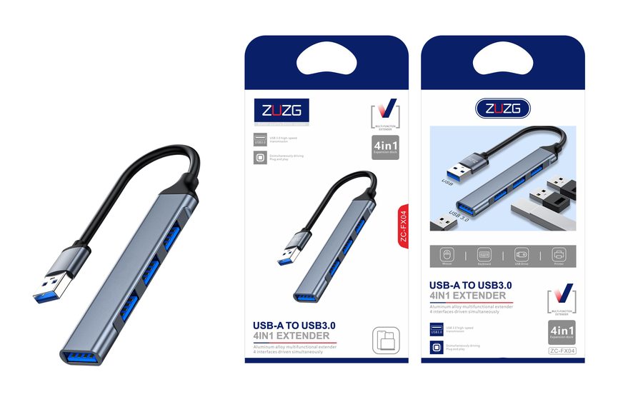ZE-FX04 USB-C Hub & Adapter with Multiport Hub